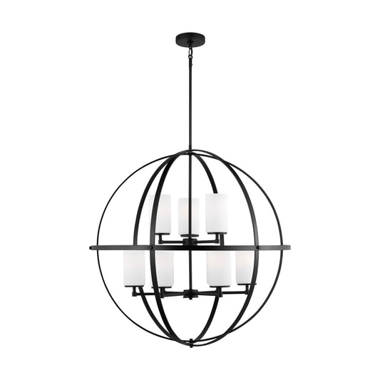 Alturas Nine Light Chandelier in Midnight Black