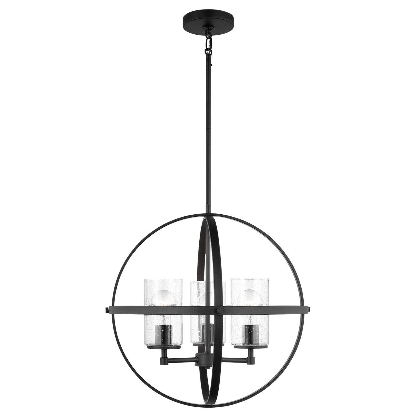 Alturas Three Light Chandelier in Midnight Black