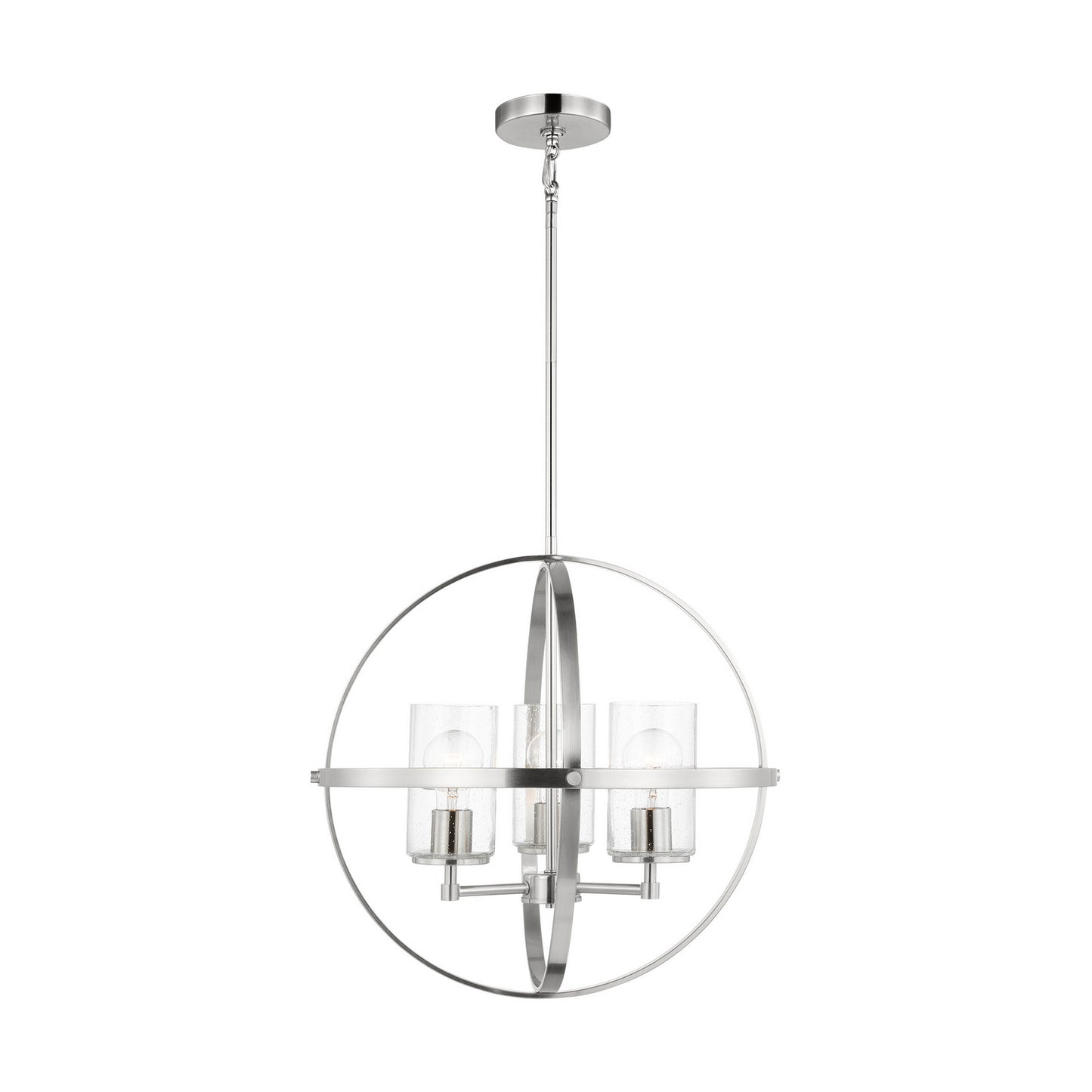 Alturas Three Light Chandelier in Brushed Nickel