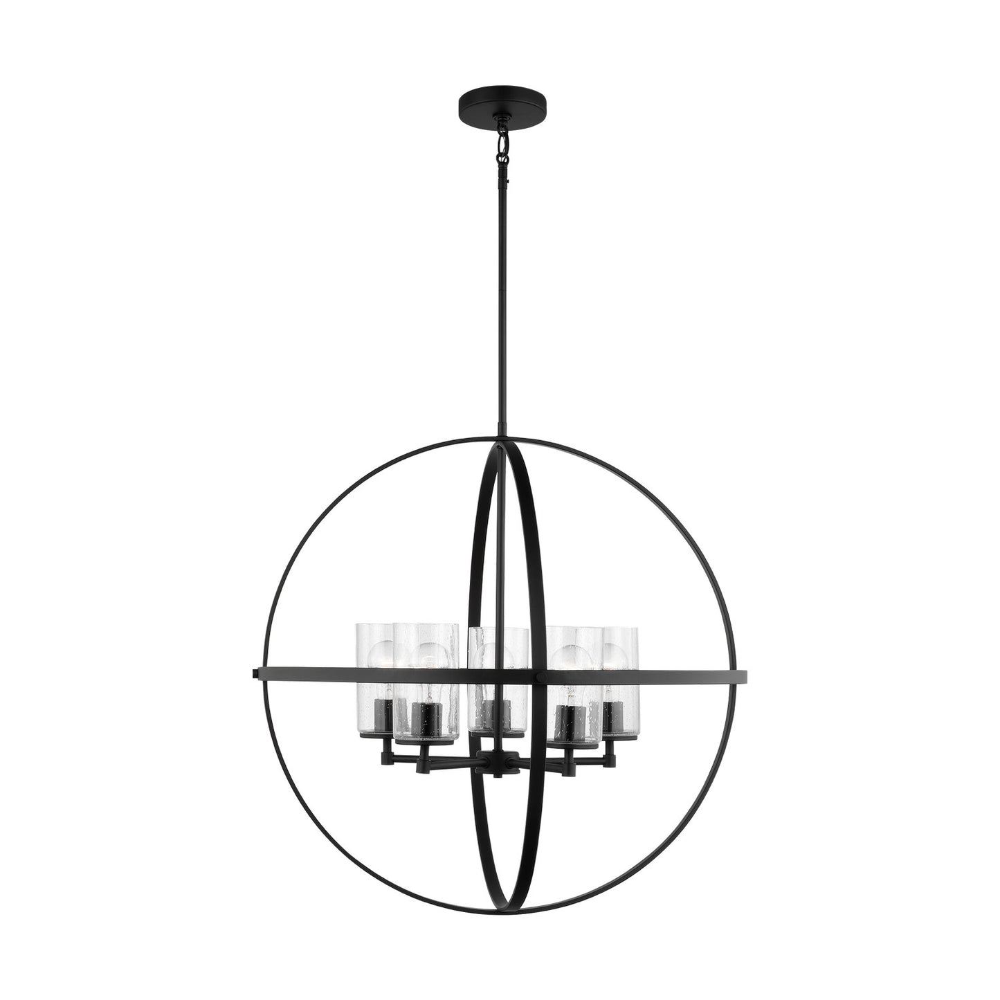 Alturas Five Light Chandelier in Midnight Black