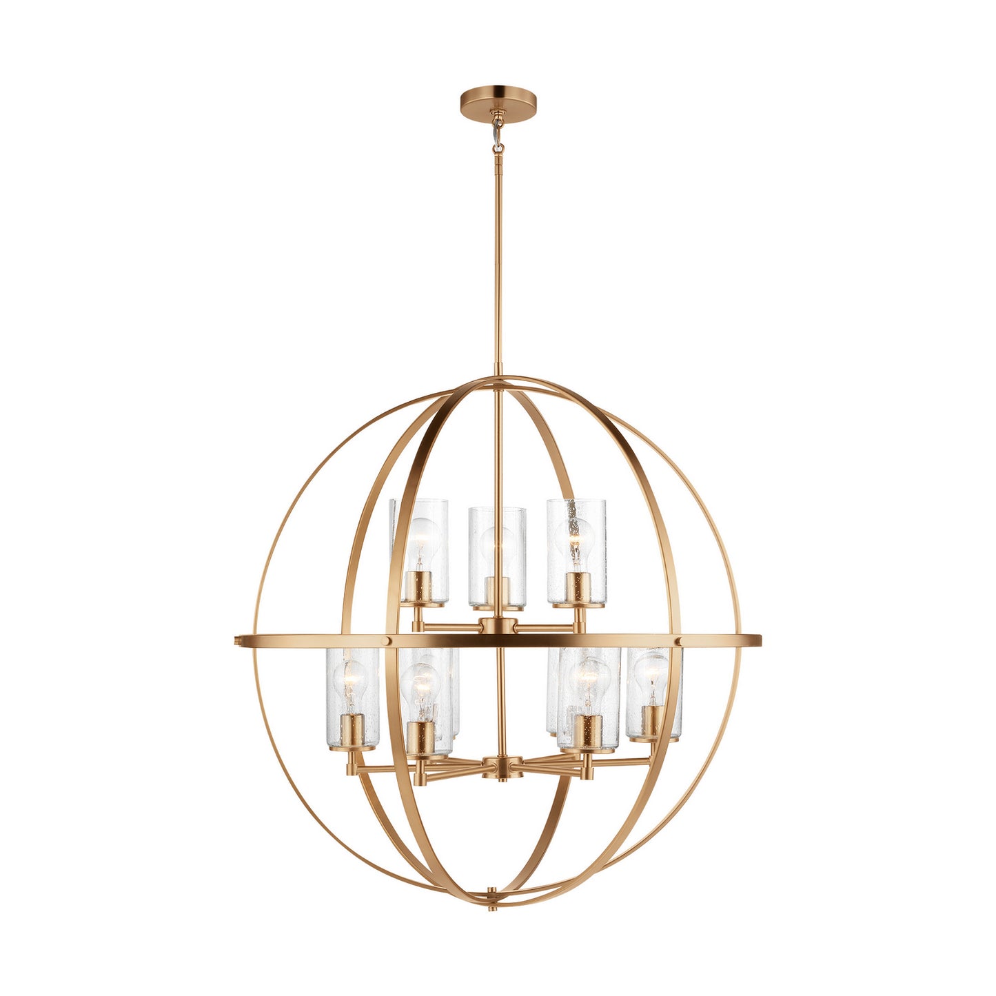 Alturas Nine Light Chandelier in Satin Brass
