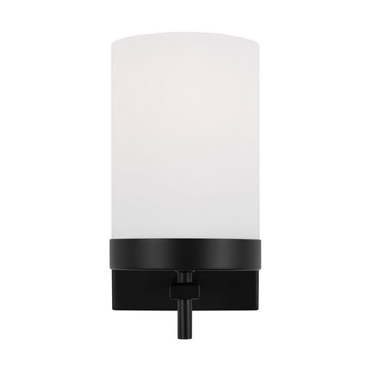 Zire One Light Wall / Bath Sconce in Midnight Black