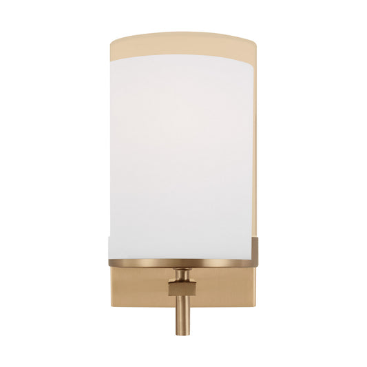 Zire One Light Wall / Bath Sconce in Satin Brass