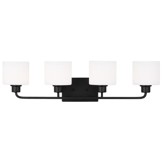 Generation Lighting - 4428804-112 - Four Light Wall / Bath - Canfield - Midnight Black