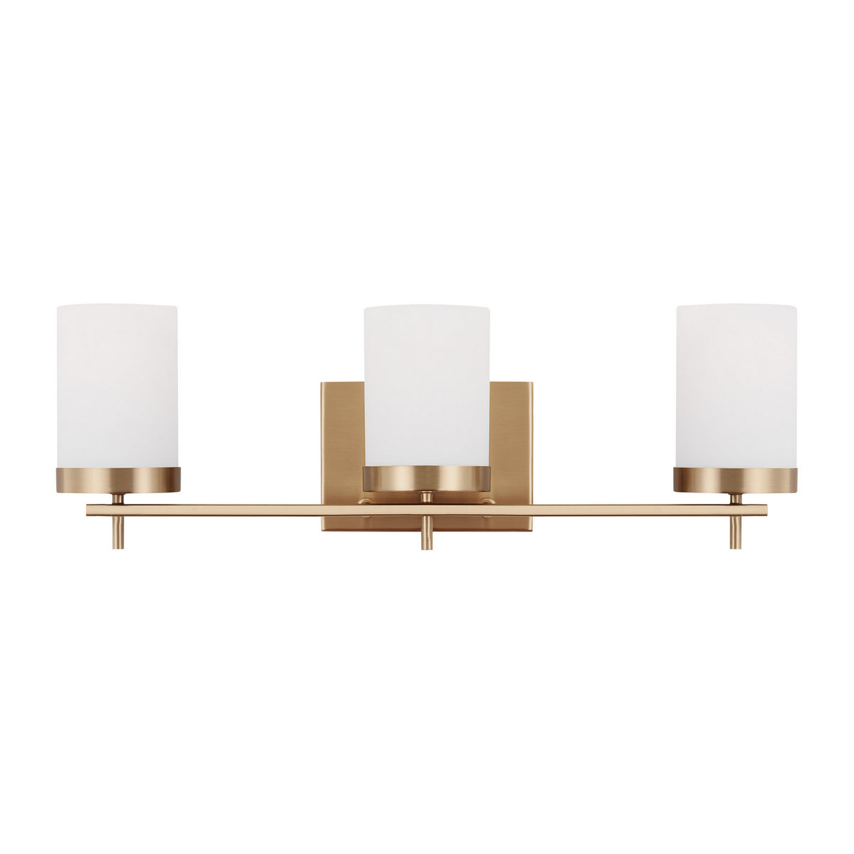 Zire Three Light Bath in Satin Brass
