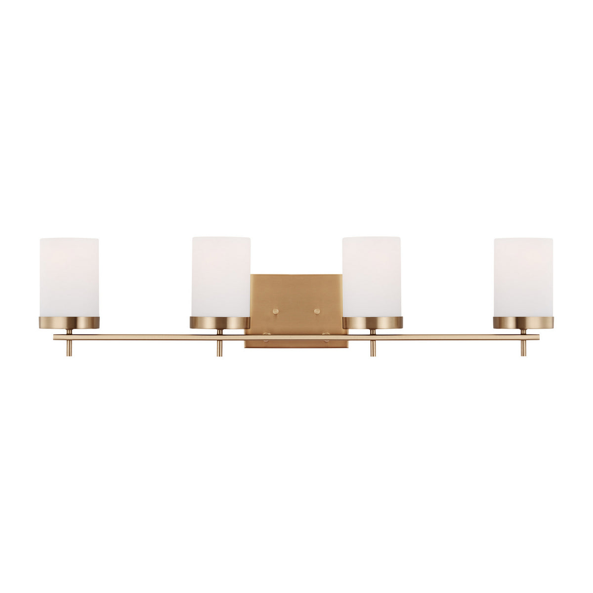 Zire Four Light Bath in Satin Brass
