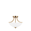 Generation Lighting - 7716502EN3-848 - Two Light Semi-Flush Convertible Pendant - Geary - Satin Brass