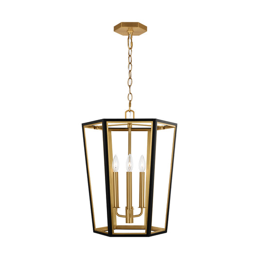 Curt Three Light Lantern in Midnight Black