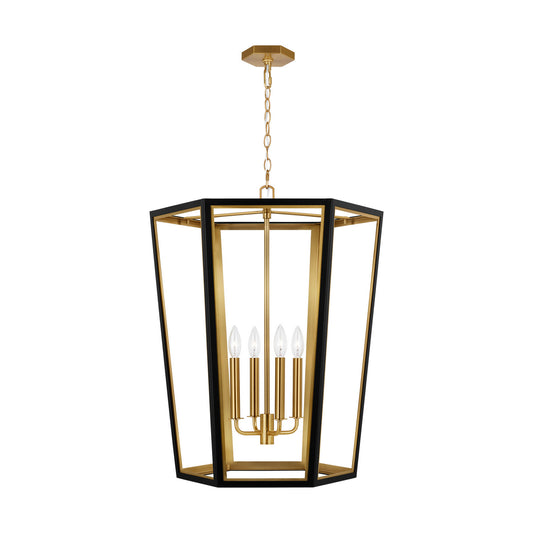 Curt Four Light Lantern in Midnight Black