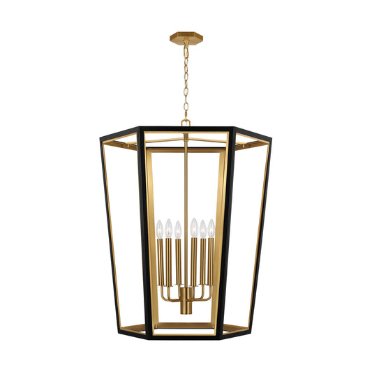 Curt Six Light Lantern in Midnight Black