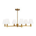Paisley Six Light Chandelier in Burnished Brass