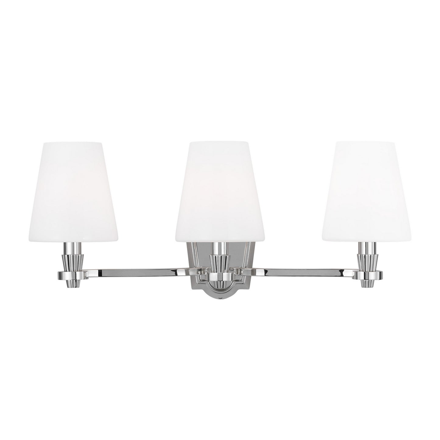 Paisley Three Light Vanity in Polished Nickel