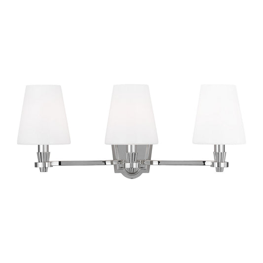 Paisley Three Light Vanity in Polished Nickel