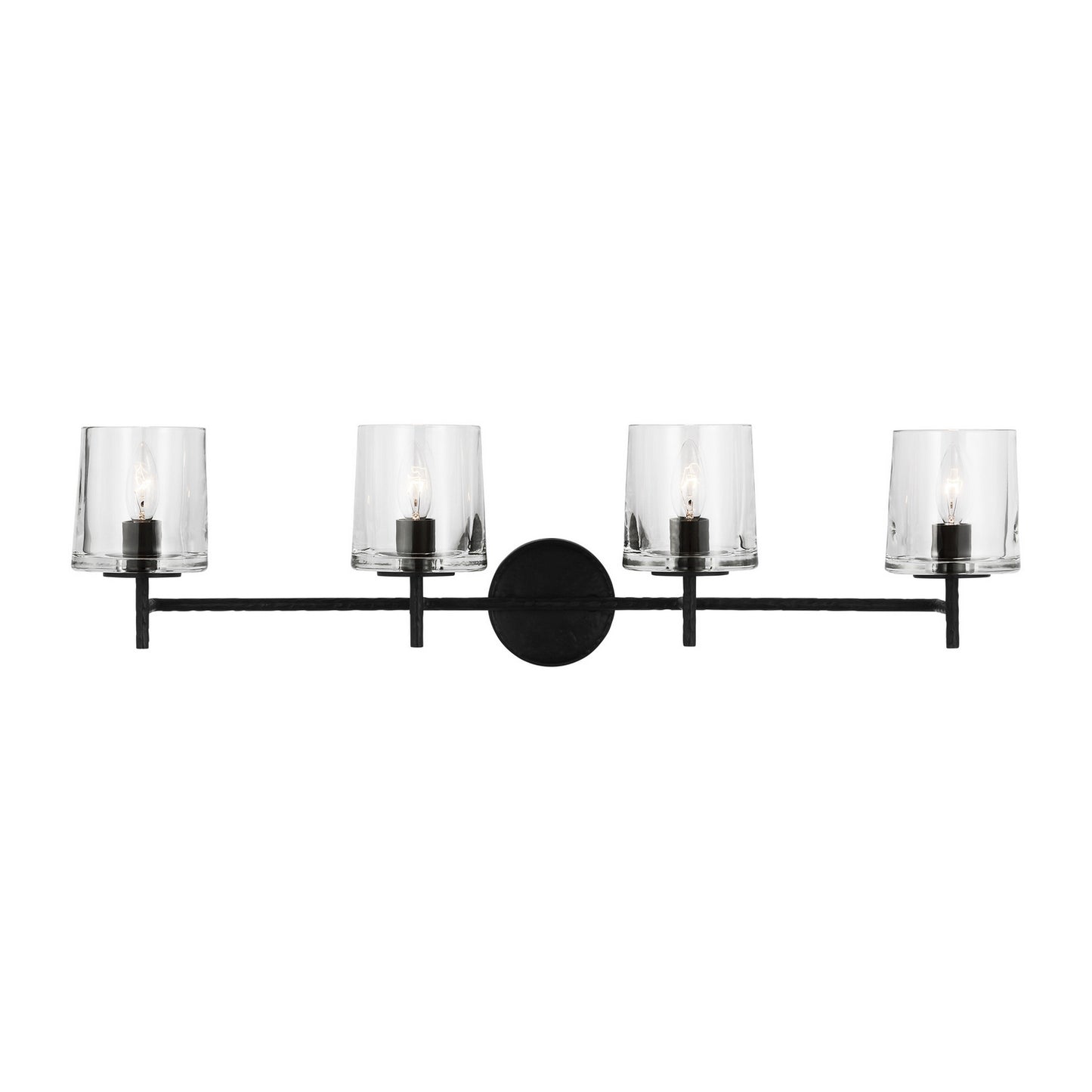 Marietta Four Light Vanity in Aged Iron
