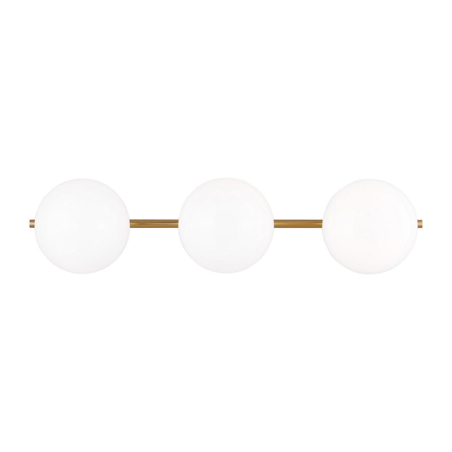 Lune Three Light Vanity in Burnished Brass