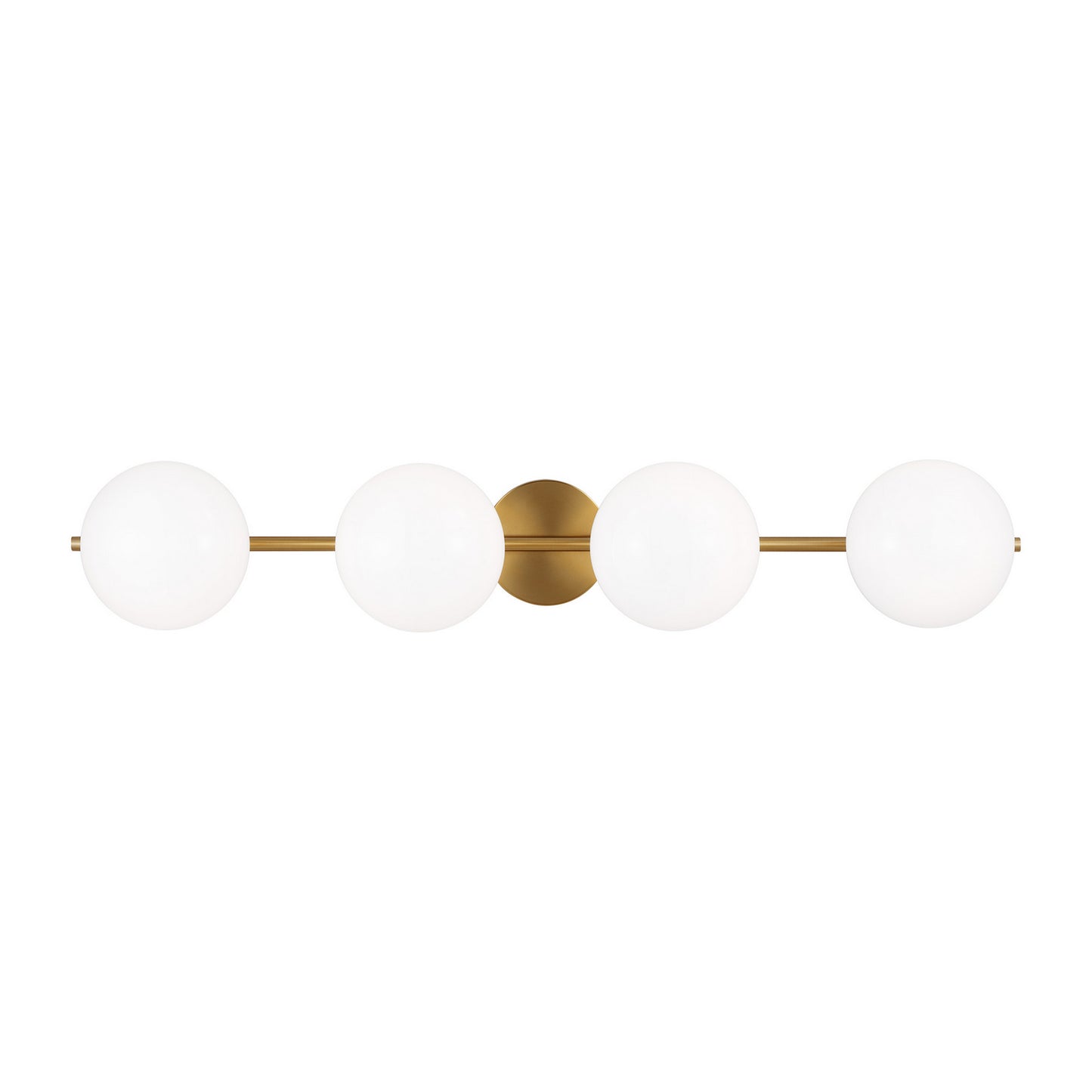 Lune Four Light Vanity in Burnished Brass