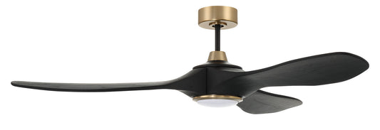 Envy 60" Ceiling fan, no Wifi 60" Ceiling Fan in Flat Black/Satin Brass
