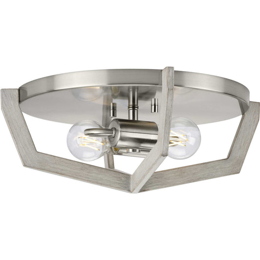 Galloway Two Light Flush Mount in Brushed Nickel