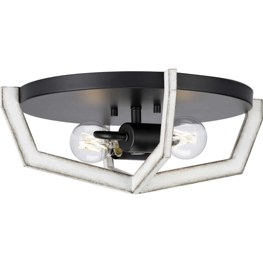 Galloway Two Light Flush Mount in Matte Black