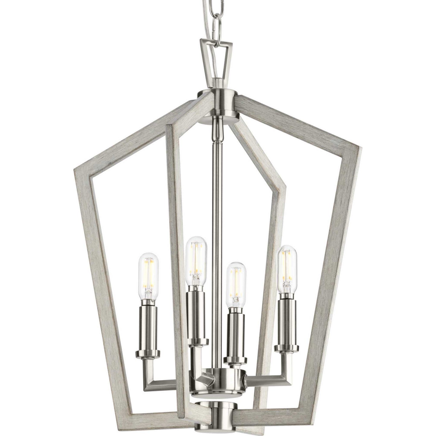 Galloway Four Light Foyer Pendant in Brushed Nickel
