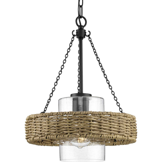 Pembroke One Light Outdoor Pendant in Matte Black