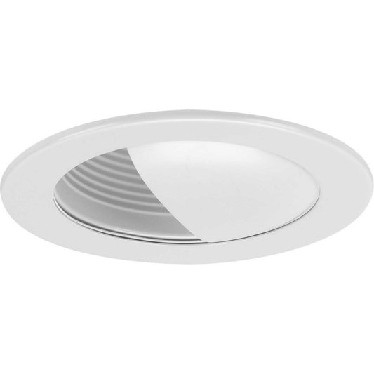 Progress Lighting - P804004-028 - One Light Wall Wash Trim - 4IN RECESSED - Satin White