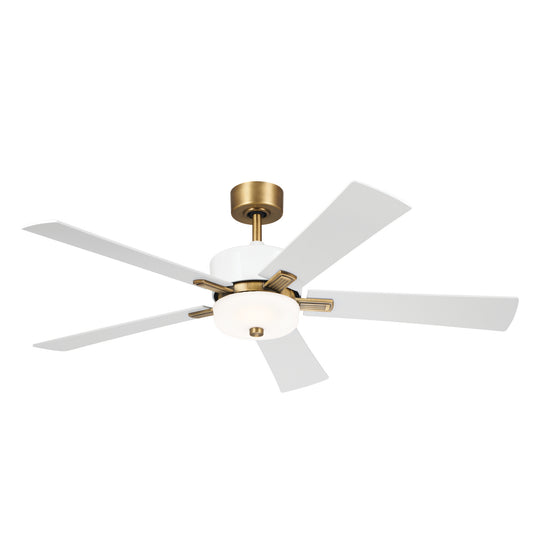 Icon 56"Ceiling Fan in Brushed Natural Brass