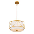 Birkleigh Three Light Pendant/Semi Flush in Classic Gold