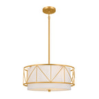 Birkleigh Three Light Pendant/Semi Flush in Classic Gold