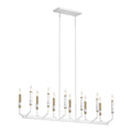 Armand 12 Light Linear Chandelier in White