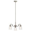 Aivian Three Light Chandelier in Nickel Textured