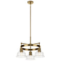 Eastmont Three Light Chandelier in Brushed Brass