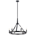 Emmala Six Light Chandelier in Black