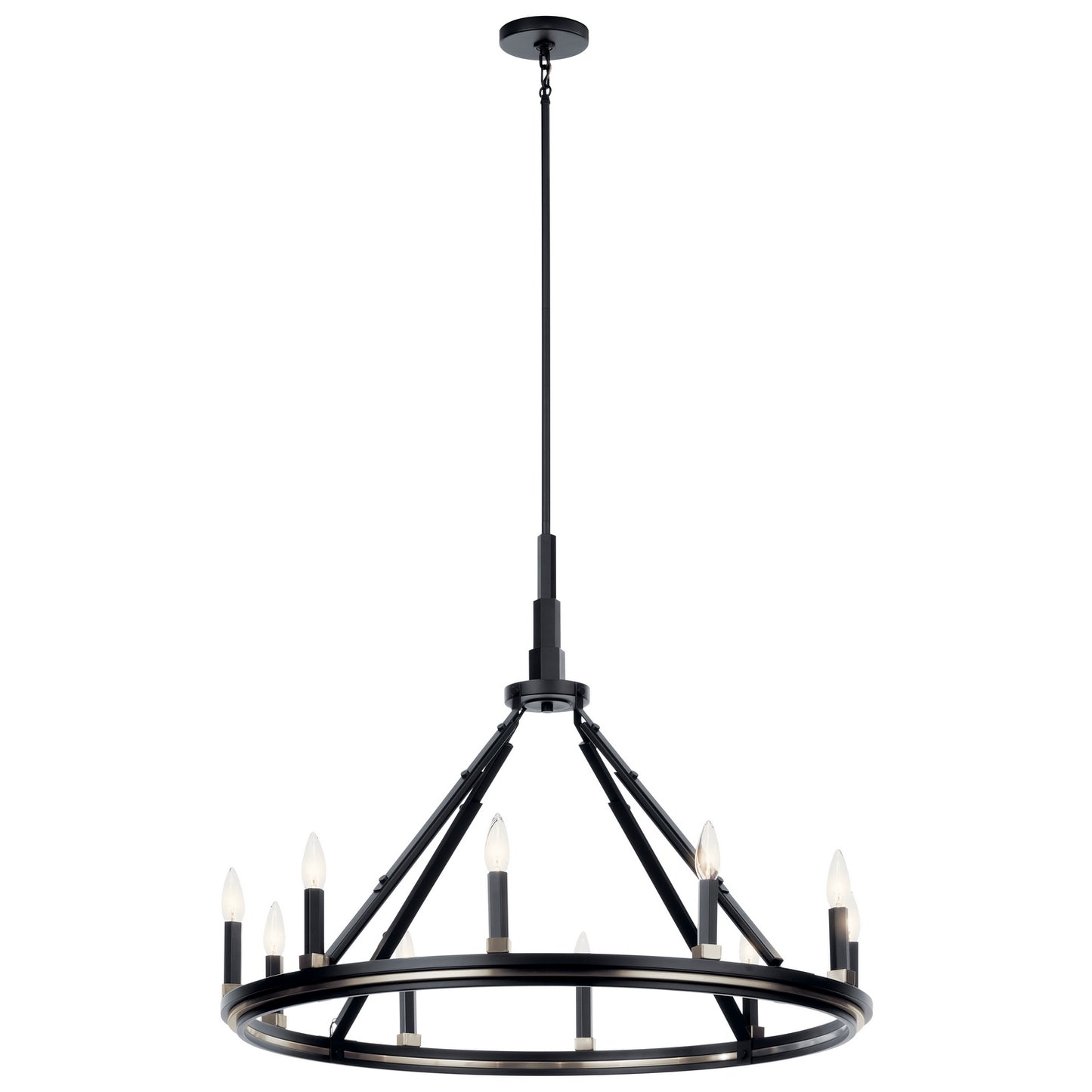 Emmala Ten Light Chandelier in Black