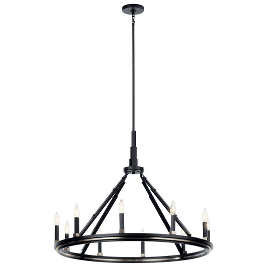 Emmala Ten Light Chandelier in Black