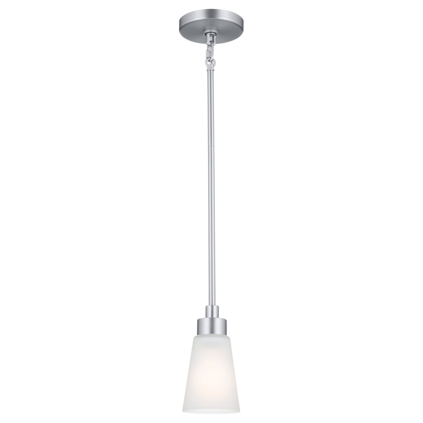 Erma One Light Mini Pendant in Brushed Nickel