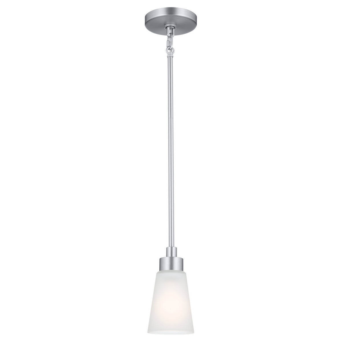 Erma One Light Mini Pendant in Brushed Nickel