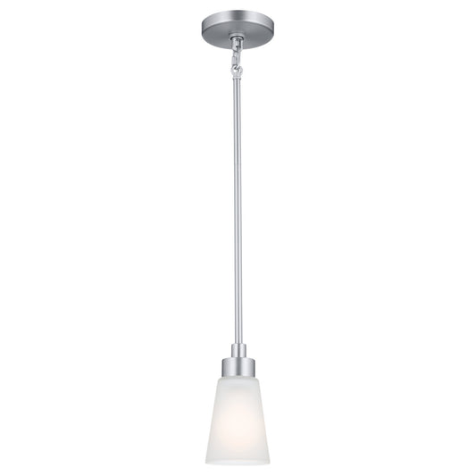 Erma One Light Mini Pendant in Brushed Nickel