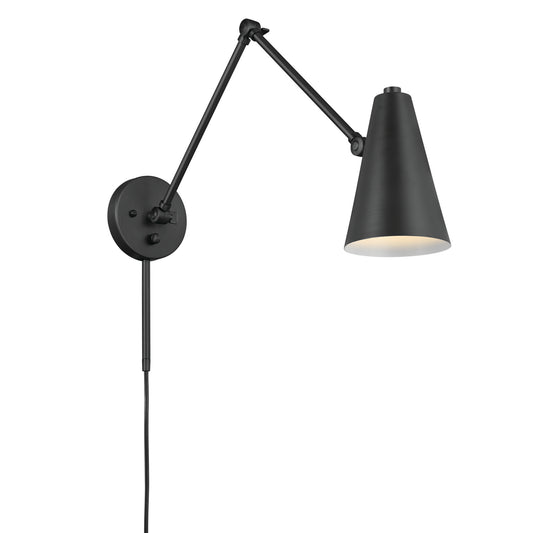 Sylvia One Light Wall Sconce in Black