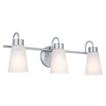 Erma Three Light Bath in Brushed Nickel