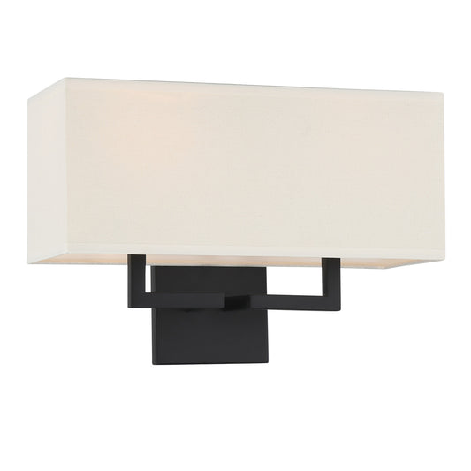 Sconce Two Light Wall Mount in Coal Black