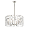 Charming Six Light Pendant in Polished Nickel
