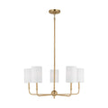 Foxdale Five Light Chandelier in Satin Brass