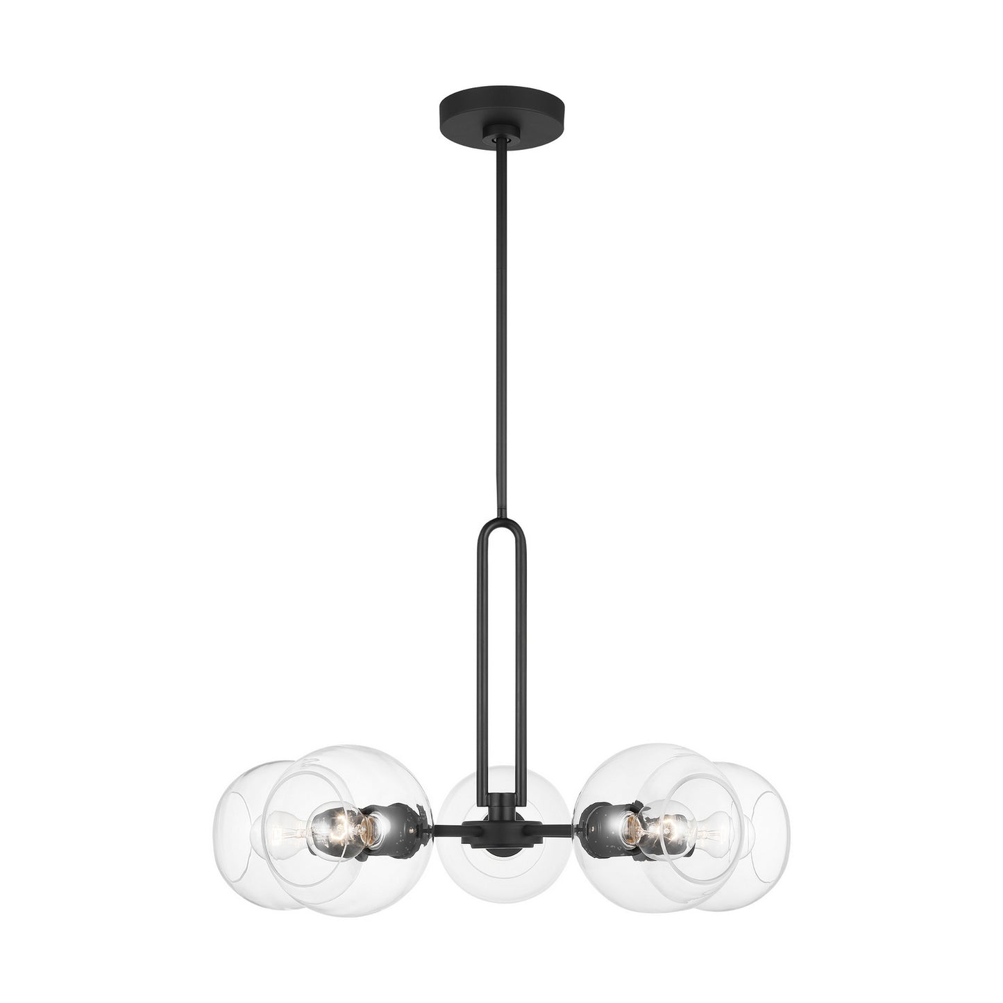 Codyn Five Light Chandelier in Midnight Black