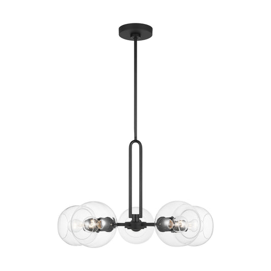 Codyn Five Light Chandelier in Midnight Black