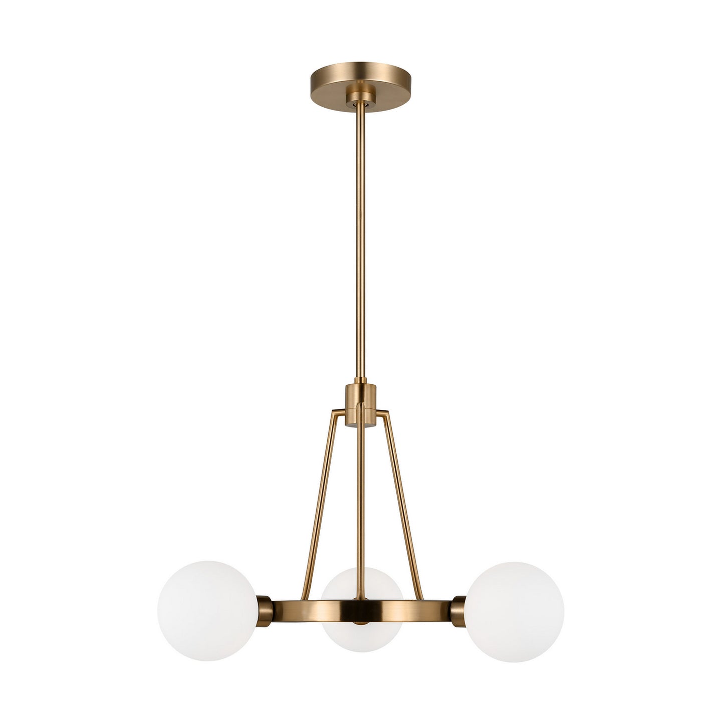 Clybourn Three Light Chandelier in Satin Brass