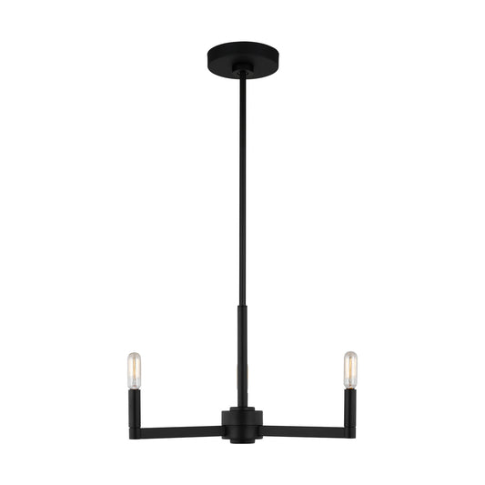 Fullton LED Chandelier in Midnight Black