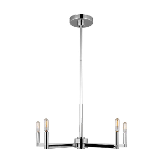 Fullton Five Light Chandelier in Chrome