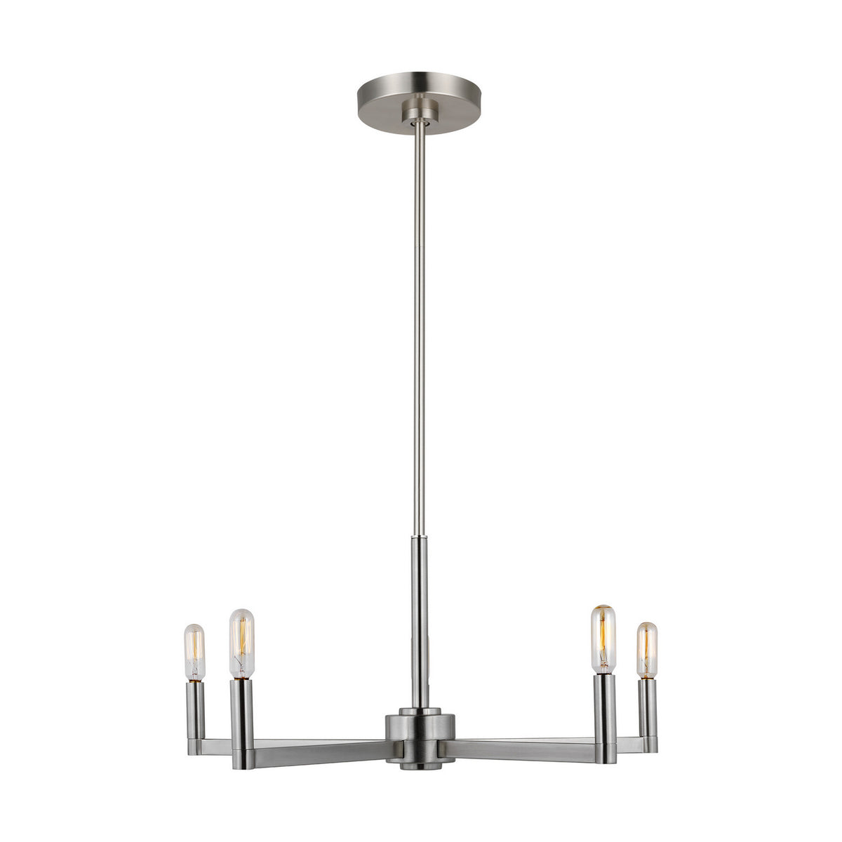 Fullton Five Light Chandelier in Brushed Nickel