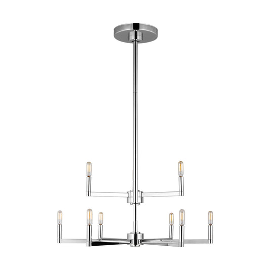 Fullton Nine Light Chandelier in Chrome
